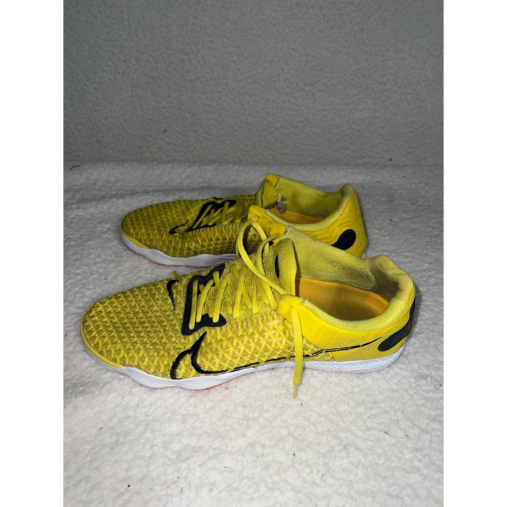 Nike React Gato Indoor‎ Soccer Shoes Yellow Black CT0550-710 Mens Size 12